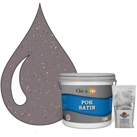 Peinture de Finition Acrylique Effet Pailleté - Violet Maronné - 2,5L - Satiné - Intérieur