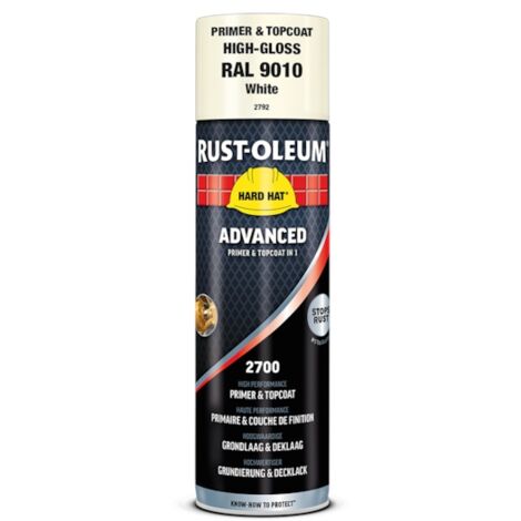 Peinture de finition Hard Hat Advanced antirouille - RUST-OLEUM - Blanc brillant