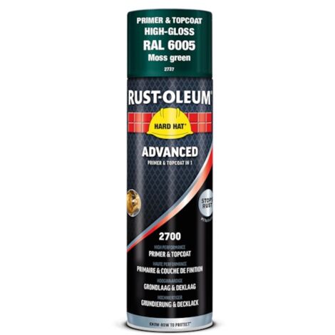 Peinture de finition Hard Hat Advanced antirouille - RUST-OLEUM - Vert mousse brillant