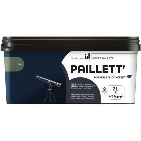 Peinture de finition mate paillettée PAILLETT 2L KAKI - ID Paris