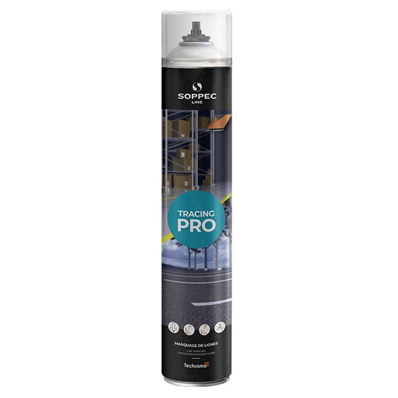 Soppec - Peinture de marquage au sol tracing® pro système PureSPRAY blanc ral 9016 aérosol 750ml 152000O