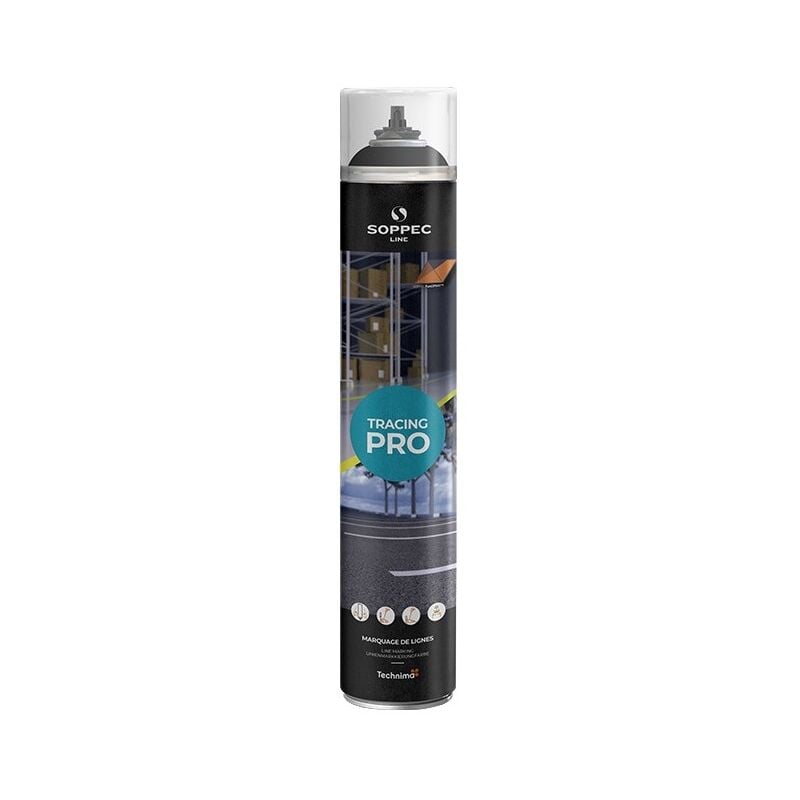 Soppec - Peinture noire en aérosol tracing pro 152003O