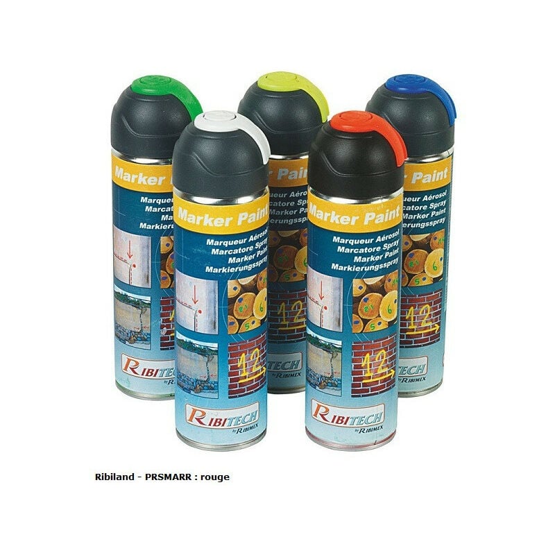 Ribimex - Ribiland - Marqueur rouge fluo en spray 400ml marker paint - prsmarr