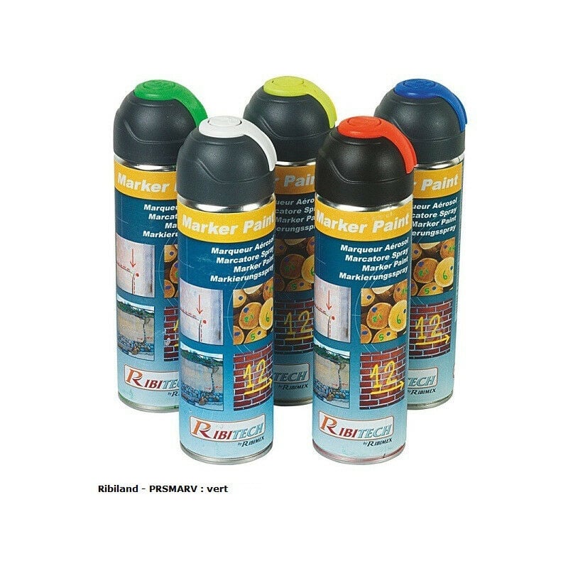 Ribimex - Ribiland - Marqueur vert fluo en spray 400ml marker paint - prsmarv