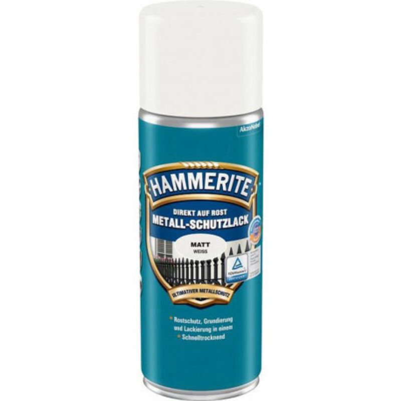 Hammerite - Peinture de protection métal en spray blanc 400ml