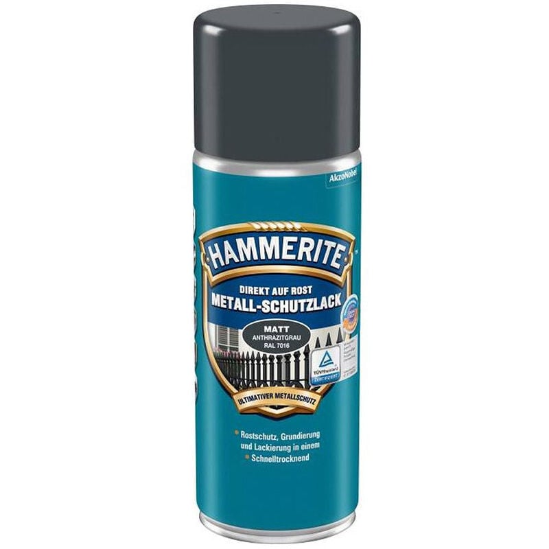 Hammerite - Peinture de protection métal en spray gris anthracite 400ml