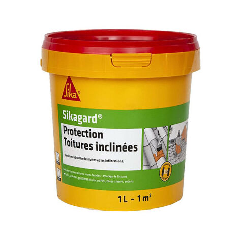 Peinture de protection SIKA Sikagard Protection Toiture inclinée - Terre cuite - 1L