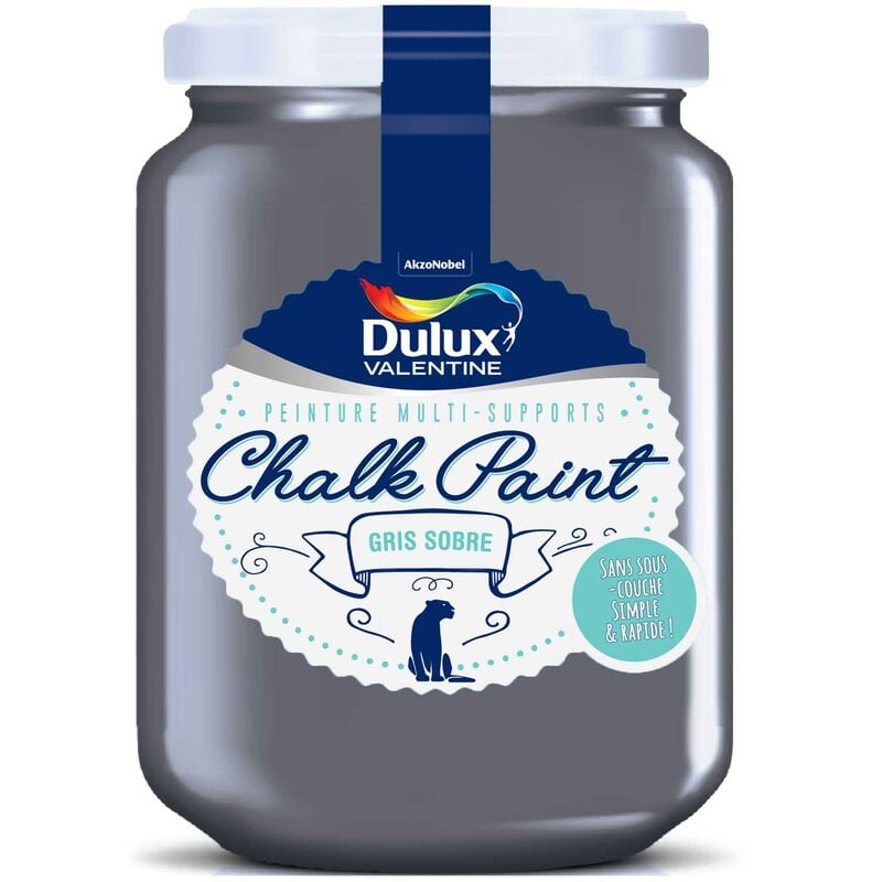 Peinture De Rénovation Chalk Paint Ultra Mat Gris Sobre 0,4 l Dulux Valentine