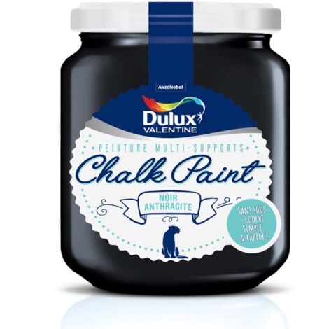 Peinture De Rénovation Chalk Paint Ultra Mat Noir Anthracite 0,175 L - Dulux Valentine
