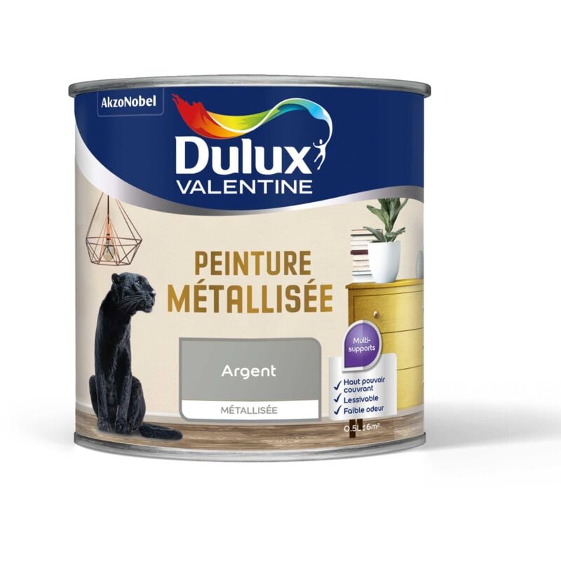 Peinture De Rénovation Effet Métallisée Argent 0,5 L - Dulux Valentine