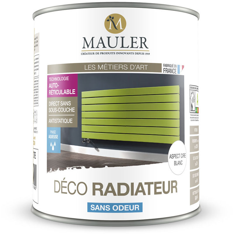 Peinture de rénovation et décoration des radiateurs, directe sans sous-couche : Mauler Déco Radiateur - ral 9011 Noir graphite - 2.5L - ral 9011 Noir