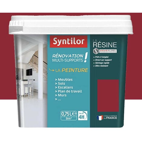 Peinture de Rénovation Multi-supports Syntilor Rouge idyllique 0,75 L - Rouge idyllique