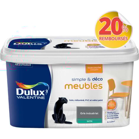Peinture De Rénovation Simple & Deco Meubles Satin Gris Industriel 2 L - Dulux Valentine