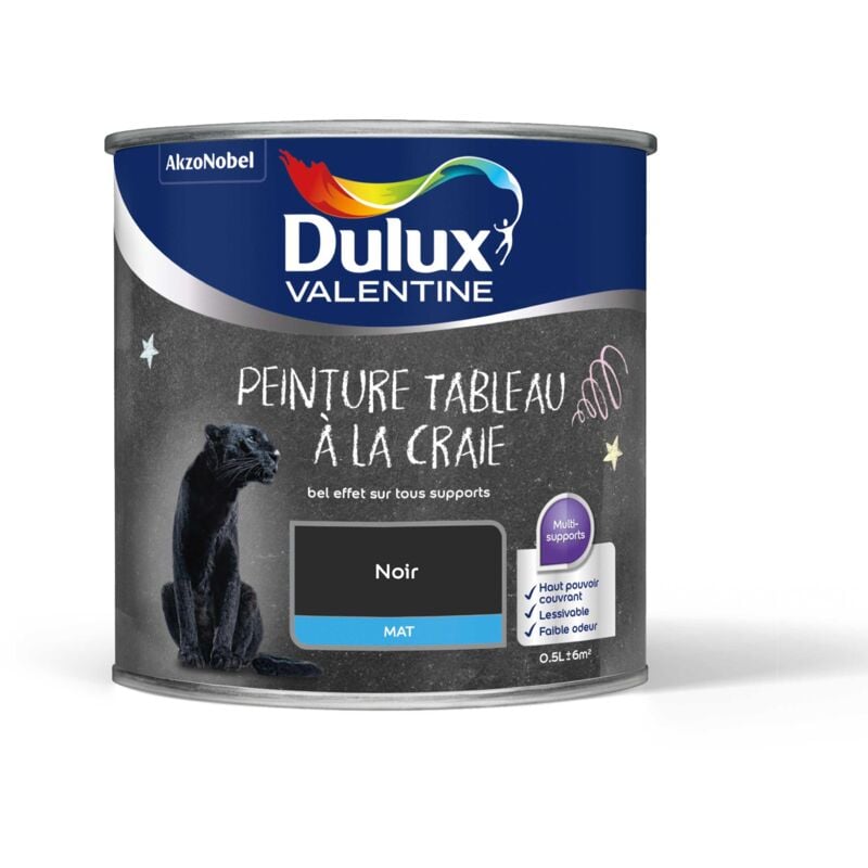 Dulux Valentine - Peinture De Rénovation Tableau à la craie Mat Noir 0,5 l