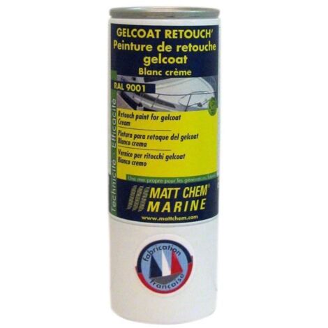 Peinture de retouche gelcoat - MATT CHEM - 150ml - blanc pur