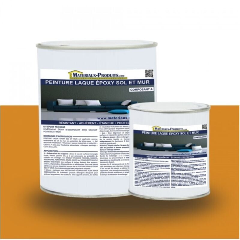 Matpro - Peinture laque Epoxy Sol et Mur - 5 Kg Orange