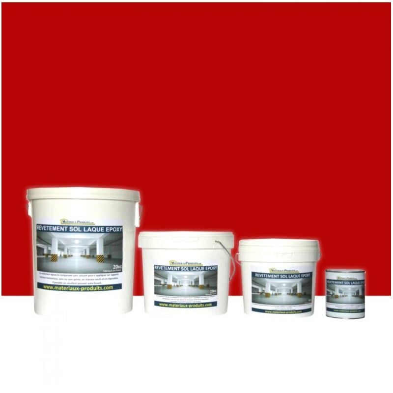 Peinture laque Epoxy Sol et Mur - 5 Kg Rouge - MATPRO