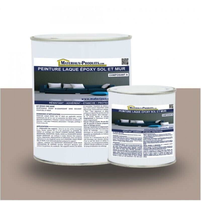 Matpro - Peinture laque Epoxy Sol et Mur - 5 Kg Taupe