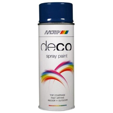 Peinture Deco Ral5010 Bleu Gentiane Brillant Spray 400ml Motip Bleu gentiane