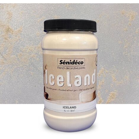 Peinture décorative effet givré – ICELAND Kit Sous-couche Blanche + Gel pour 12m²