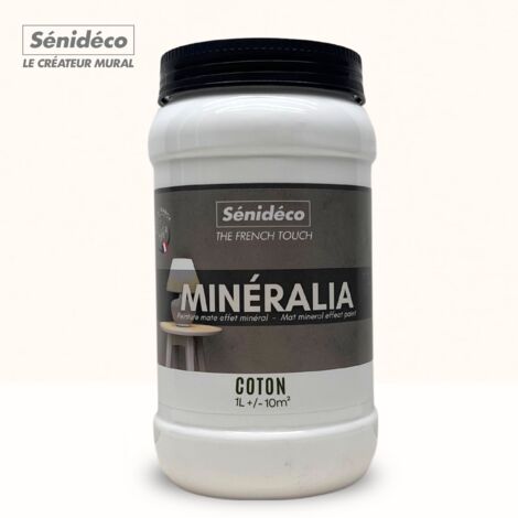 Peinture décorative effet sablé mat - MINERALIA 1L pour 10 m² coloris Coton