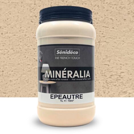 Peinture décorative effet sablé mat - MINERALIA 1L pour 10 m² coloris Epautre