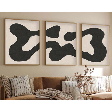 Peinture decorative encadree en mdf 3 pieces huhu199 - 50 x 70 88651444 88651444 88651444 88651444