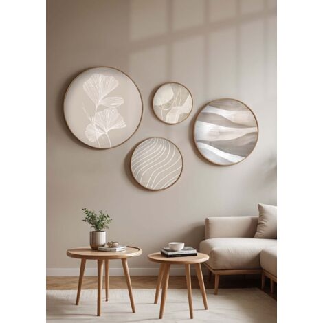 Peinture decorative encadree en mdf 4 pieces huhu295 88651095 88651095 88651095 88651095
