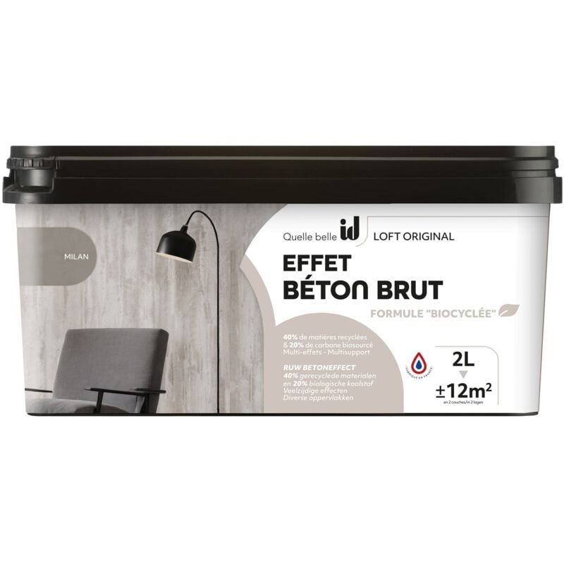 Peinture décorative loft beton original 2L milan - id Paris