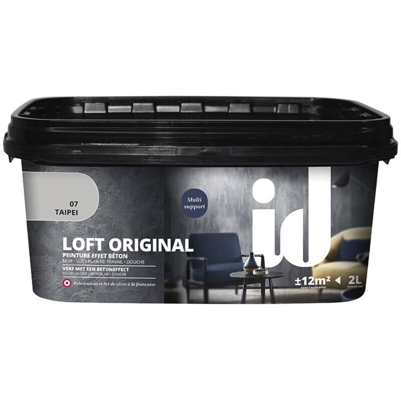 Peinture décorative loft beton original 2L taipei - id Paris