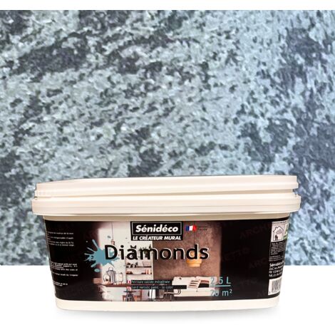 Peinture décorative sablée métallisée - DIAMONDS 2,5L pour 20m² coloris Galactic