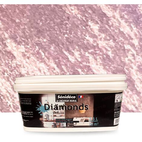 Peinture décorative sablée métallisée - DIAMONDS 2,5L pour 20m² coloris Magic