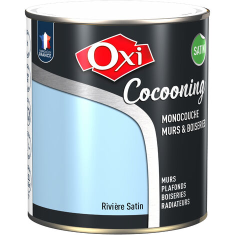 Peinture d'intérieur monocouche pour murs & boiseries OXI COCOONING MURS & BOISERIES   SATIN Rivière (ox164) 2.5 litres