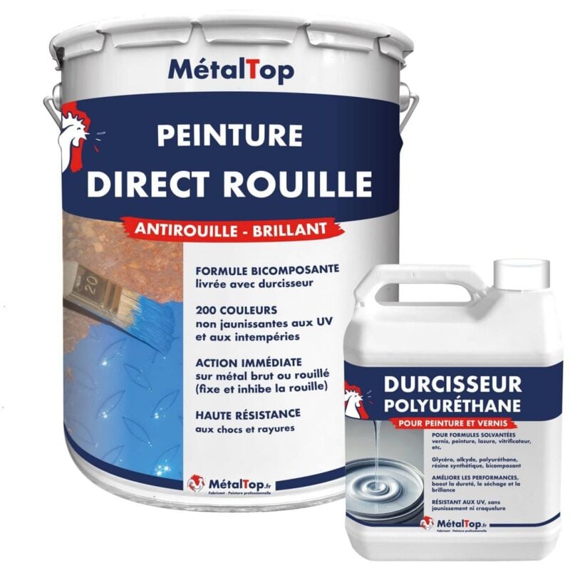 Peinture Direct Rouille - Pot 5 l - 7016 - Gris anthracite Metaltop