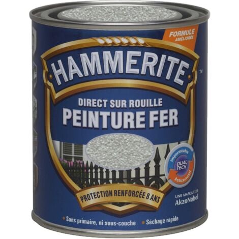 Peinture Direct Sur Rouille Forgée Acier Brossé 0,75 L - Hammerite