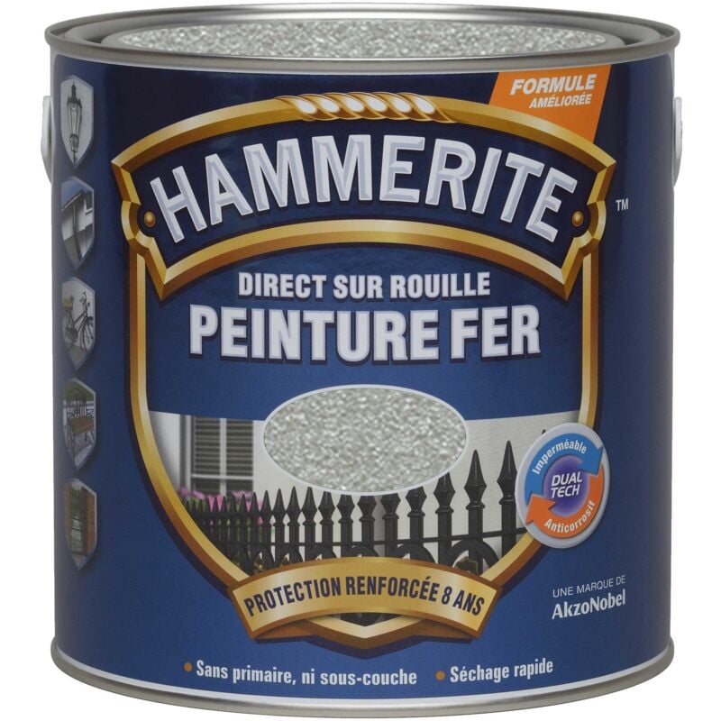 Peinture Direct Sur Rouille Forgée Acier Brossé 2,5 l Hammerite