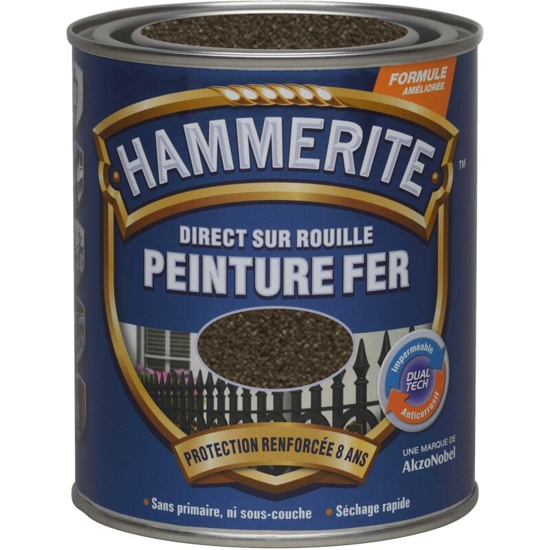 Peinture Direct Sur Rouille Forgée Châtaigne 0,75 l Hammerite