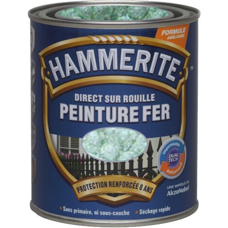 Peinture Direct Sur Rouille Martelée Vert Jade 0,75 L - Hammerite