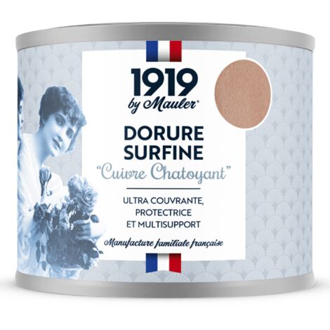 Peinture Dorée, dorure liquide - 0,5L cuivre chatoyant - Pigments métalliques véritables - Dorure Surfine 1919 by Mauler