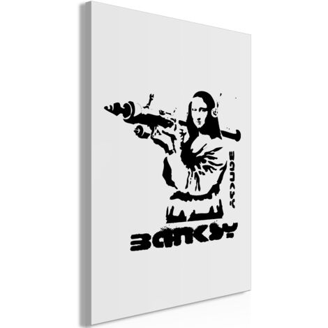 Peinture - Duel de contrastes (1 partie) - Banksy sur une fresque murale avec Mona Lisa