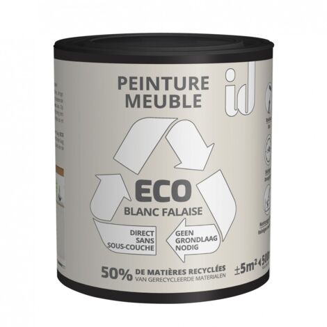 Peinture ECO  pour boiseries et meubles - blanc falaise  500ml - ID PARIS