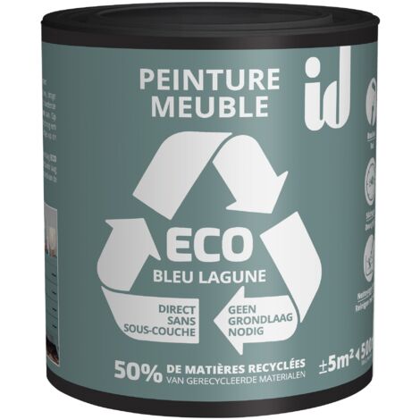 Peinture ECO  pour boiseries et meubles - bleu lagune  500ml - ID PARIS