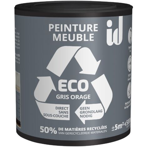 Peinture ECO  pour boiseries et meubles - gris orage 500ml - ID PARIS