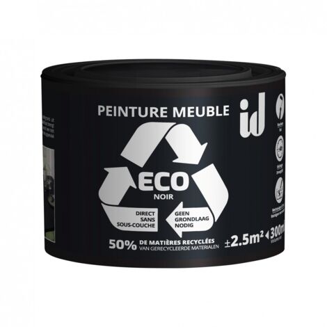 Peinture ECO  pour boiseries et meubles - noir 300ml - ID PARIS