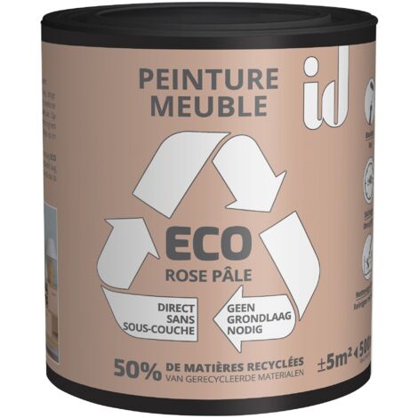 Peinture ECO  pour boiseries et meubles - rose pâle 500ml - ID PARIS