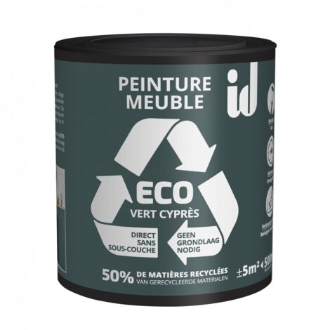 Peinture ECO  pour boiseries et meubles - vert cyprès 500ml - ID PARIS