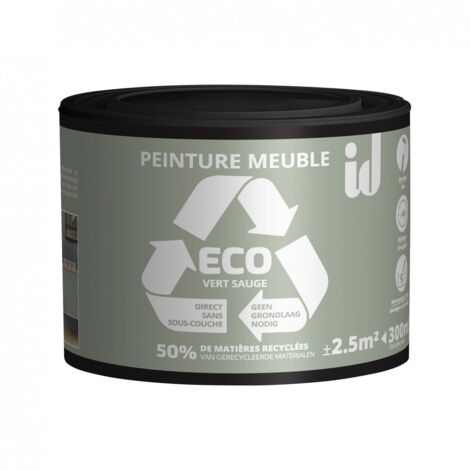 Peinture ECO  pour boiseries et meubles - vert sauge 300ml - ID PARIS