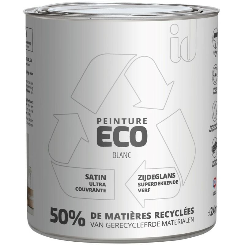 Peinture eco respectueuse satin blanc 2L Id Paris