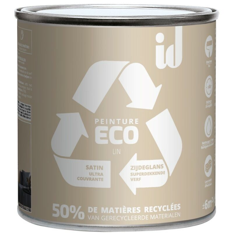 Peinture eco respectueuse satin lin 500ML Id Paris
