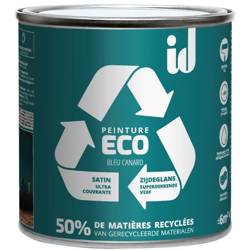 Id Paris - peinture eco respectueuse satin bleu canard 500ML